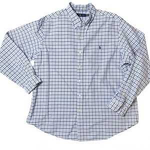 Ralph Lauren Classic Fit Blue Check Button-Down Shirt – XXL